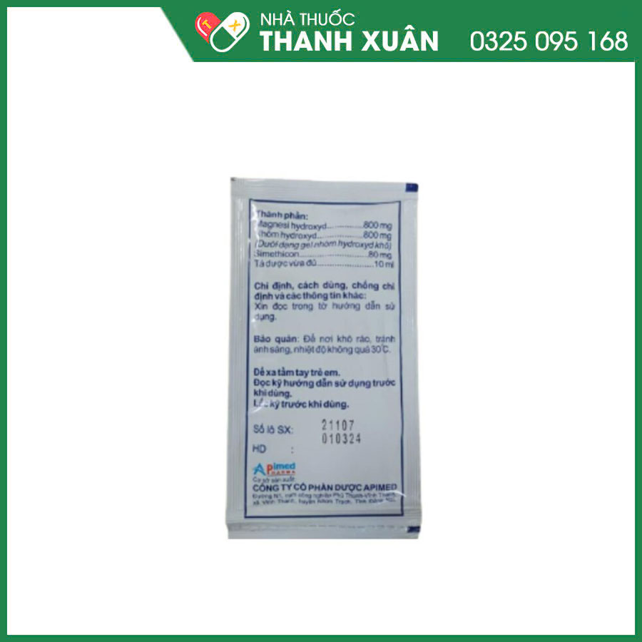 Apigel-Plus thuốc điều trị các triệu chứng do tăng acid dạ dày: khó tiêu, ợ nóng, đầy hơi